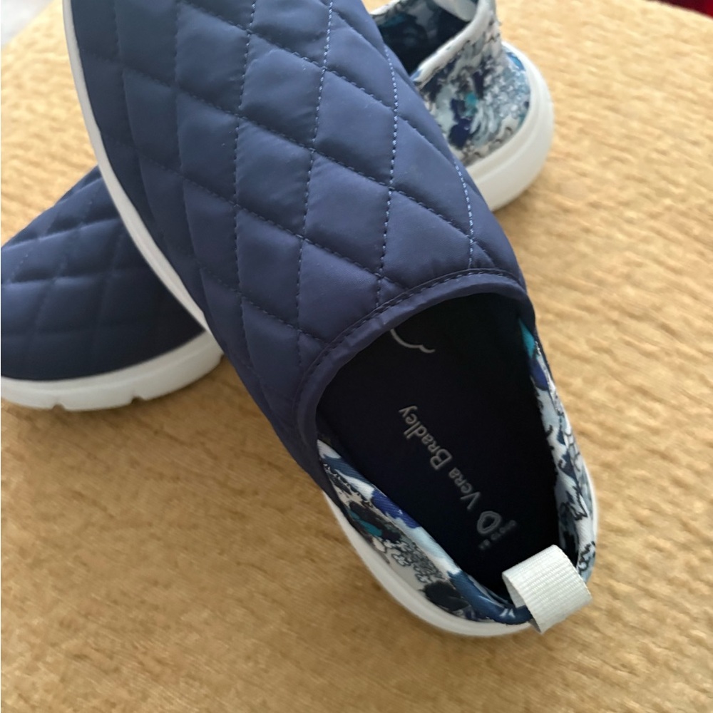 Vera Bradley Navy Quilted Sneakers